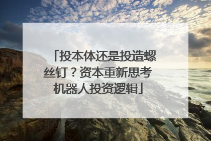投本体还是投造螺丝钉？资本重新思考机器人投资逻辑