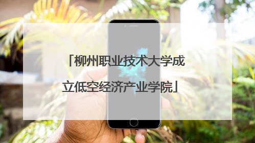 柳州职业技术大学成立低空经济产业学院