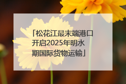 松花江最末端港口开启2025年明水期国际货物运输