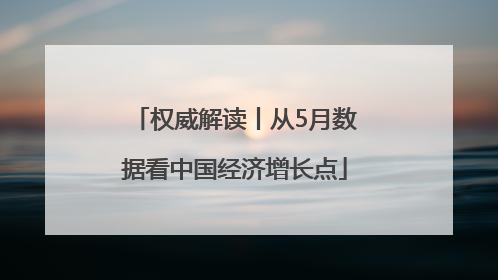权威解读丨从5月数据看中国经济增长点