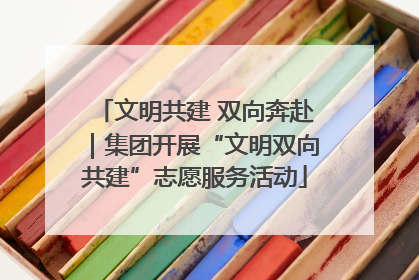 文明共建 双向奔赴｜集团开展“文明双向共建”志愿服务活动