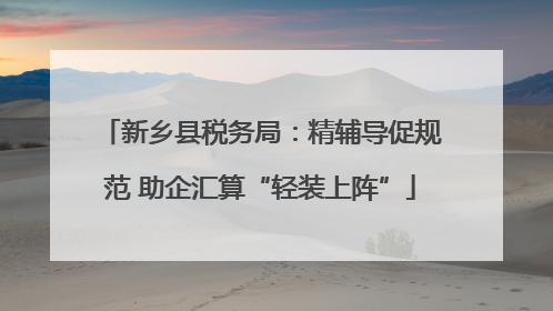 新乡县税务局：精辅导促规范 助企汇算“轻装上阵”