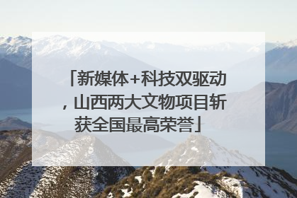 新媒体+科技双驱动，山西两大文物项目斩获全国最高荣誉