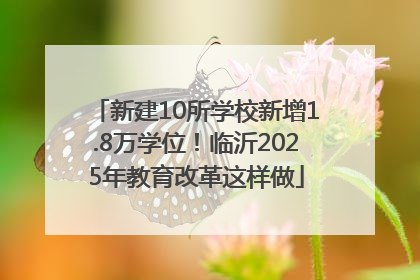 新建10所学校新增1.8万学位！临沂2025年教育改革这样做