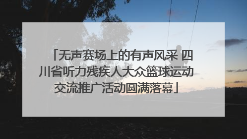 无声赛场上的有声风采 四川省听力残疾人大众篮球运动交流推广活动圆满落幕