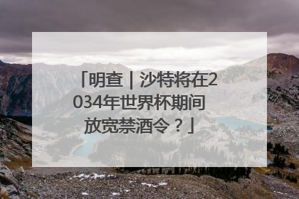 明查｜沙特将在2034年世界杯期间放宽禁酒令？