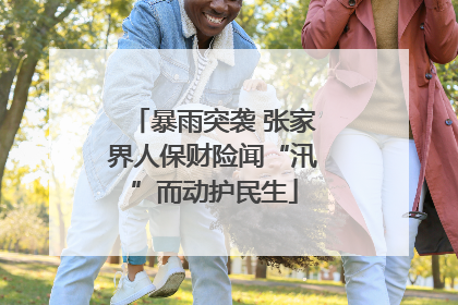 暴雨突袭 张家界人保财险闻“汛”而动护民生