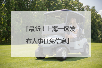 最新！上海一区发布人事任免信息