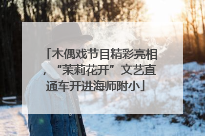 木偶戏节目精彩亮相，“茉莉花开”文艺直通车开进海师附小
