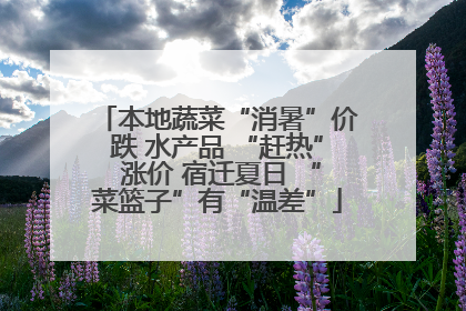 本地蔬菜“消暑”价跌 水产品 “赶热” 涨价 宿迁夏日 “菜篮子”有“温差”