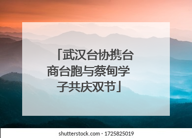 武汉台协携台商台胞与蔡甸学子共庆双节