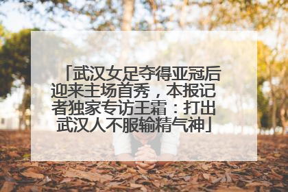武汉女足夺得亚冠后迎来主场首秀，本报记者独家专访王霜：打出武汉人不服输精气神