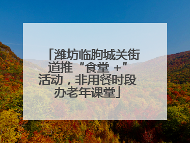 潍坊临朐城关街道推“食堂 +”活动，非用餐时段办老年课堂