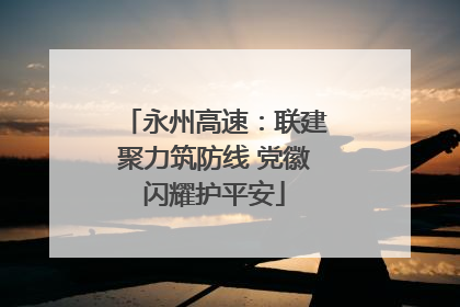 永州高速：联建聚力筑防线 党徽闪耀护平安
