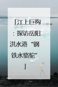 江上巨构：探访岳阳洪水港“钢铁水骆驼”