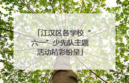 江汉区各学校“六一”少先队主题活动精彩纷呈