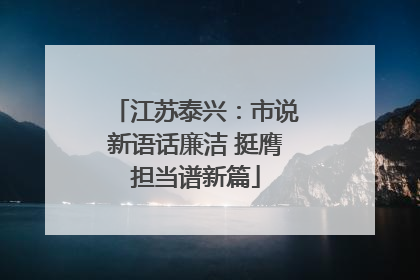 江苏泰兴：市说新语话廉洁 挺膺担当谱新篇