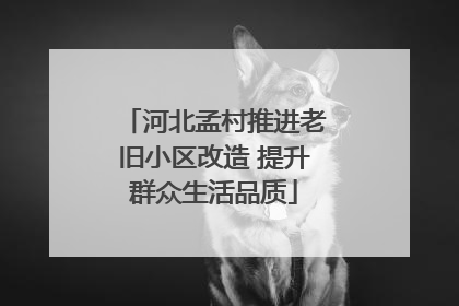 河北孟村推进老旧小区改造 提升群众生活品质