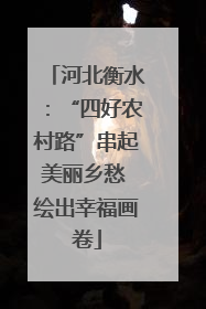 河北衡水：“四好农村路”串起美丽乡愁 绘出幸福画卷
