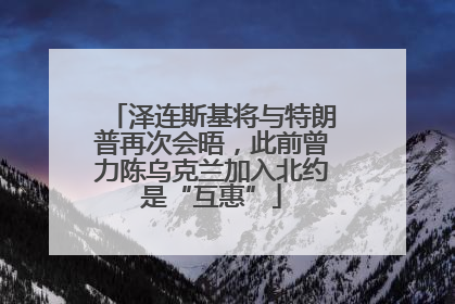 泽连斯基将与特朗普再次会晤，此前曾力陈乌克兰加入北约是“互惠”