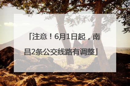 注意！6月1日起，南昌2条公交线路有调整