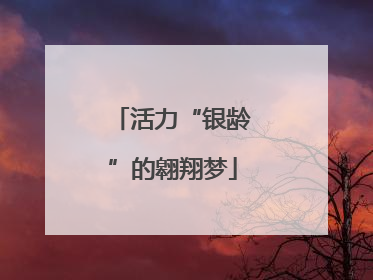 活力“银龄”的翱翔梦