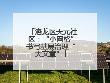 洛龙区天元社区：“小网格”书写基层治理“大文章”