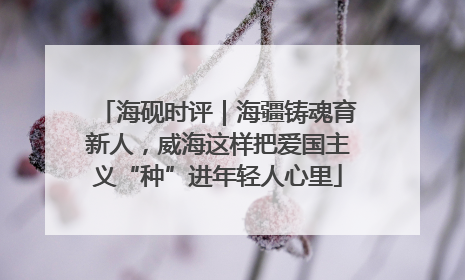 海砚时评｜海疆铸魂育新人，威海这样把爱国主义“种”进年轻人心里