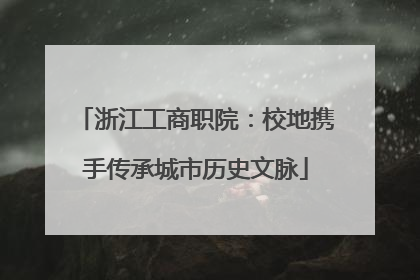 浙江工商职院：校地携手传承城市历史文脉