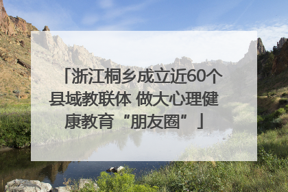 浙江桐乡成立近60个县域教联体 做大心理健康教育“朋友圈”