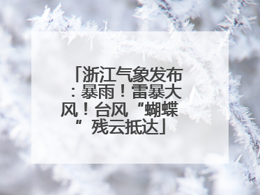 浙江气象发布：暴雨！雷暴大风！台风“蝴蝶”残云抵达