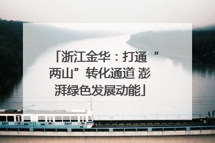浙江金华：打通“两山”转化通道 澎湃绿色发展动能