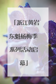 浙江黄岩东魁杨梅季系列活动启幕