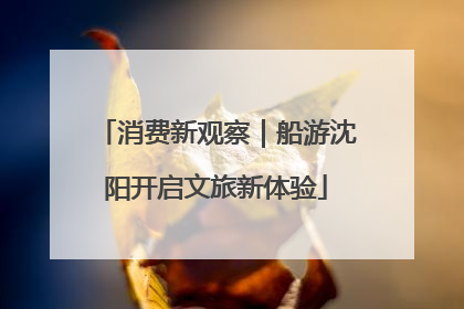 消费新观察｜船游沈阳开启文旅新体验