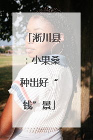 淅川县：小果桑种出好“钱”景