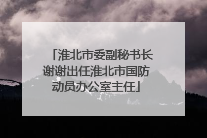 淮北市委副秘书长谢谢出任淮北市国防动员办公室主任