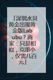 深圳水贝黄金出现黄金版Labubu？商家：只是相似，克重小，仅需几百元