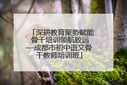 深耕教育聚势赋能 骨干培训领航致远—成都市初中语文骨干教师培训班