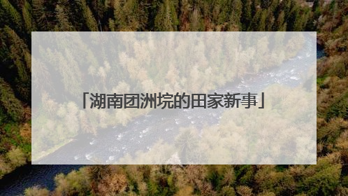 湖南团洲垸的田家新事