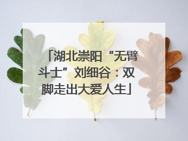 湖北崇阳“无臂斗士”刘细谷：双脚走出大爱人生