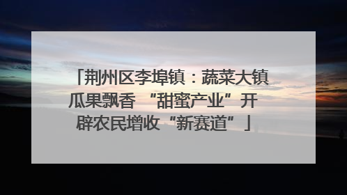 荆州区李埠镇：蔬菜大镇瓜果飘香 “甜蜜产业”开辟农民增收“新赛道”