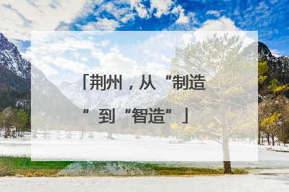 荆州，从“制造”到“智造”