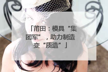 莆田：模具“集团军”，助力制造变“质造”