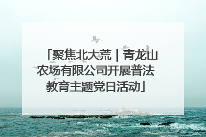 聚焦北大荒｜青龙山农场有限公司开展普法教育主题党日活动