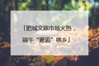 肥城文旅市场火热，端午“邂逅”桃乡