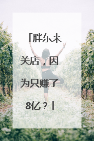 胖东来关店，因为只赚了8亿？