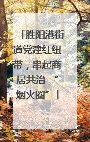 胜阳港街道党建红纽带，串起商居共治 “烟火圈”