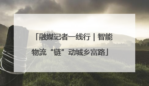 融媒记者一线行｜智能物流“链”动城乡富路