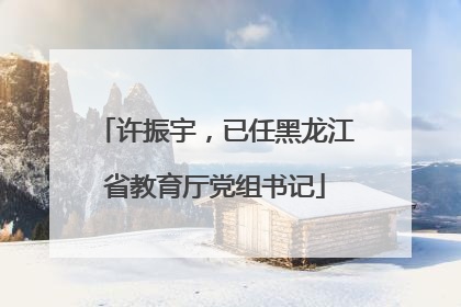 许振宇，已任黑龙江省教育厅党组书记