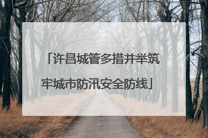 许昌城管多措并举筑牢城市防汛安全防线